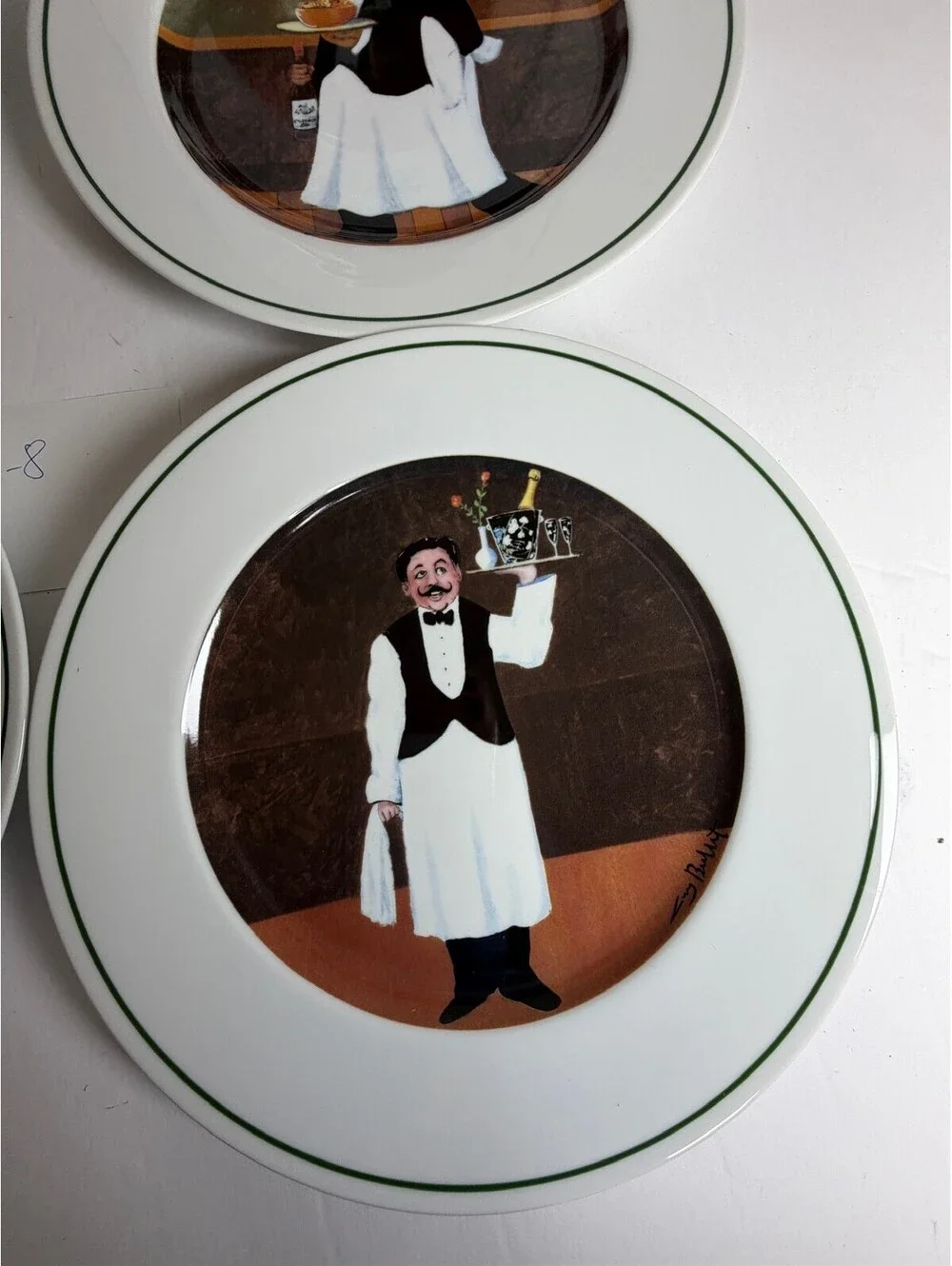 Williams-Sonoma Sommelier The Bad Tip Plates Set of 6 Storage Location S-8